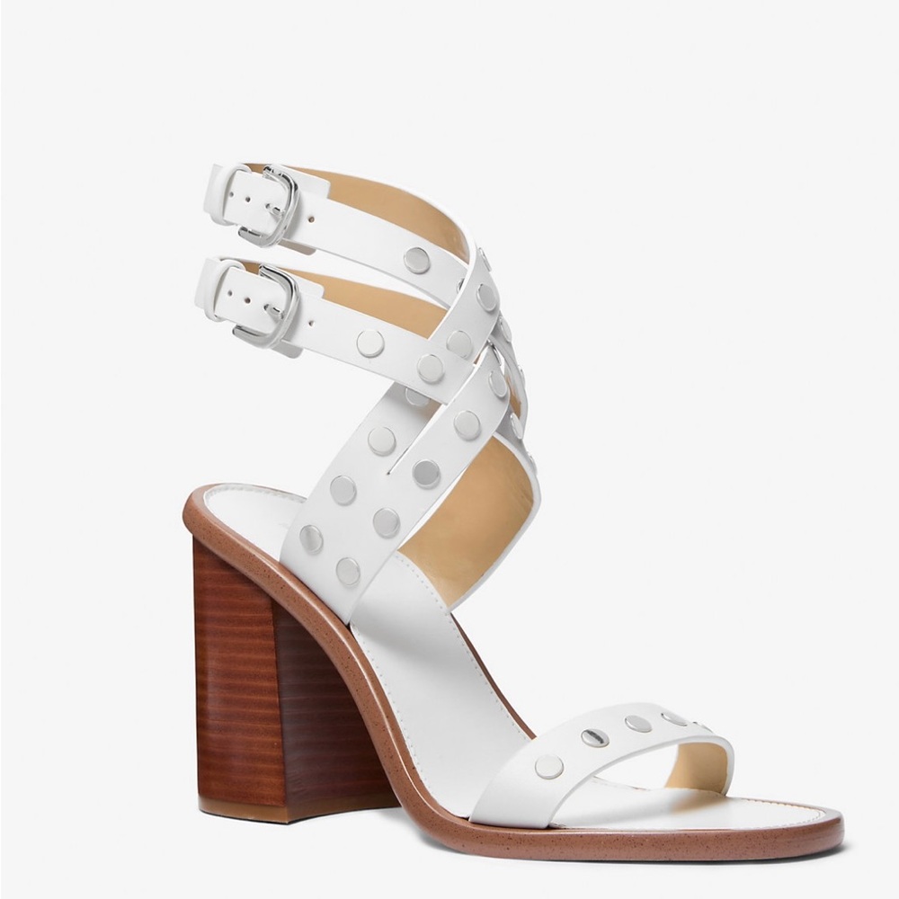 MICHAEL KORS
Irene Studded Leather Heel Sandal